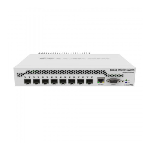 Коммутатор/ CRS309-1G-8S+IN Cloud Router Switch, desktop switch with one Gigabit Ethernet port and eight SFP+ 10Gbps ports