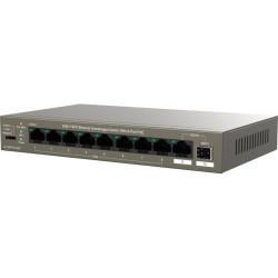 Коммутатор IP-Com G1110PF-8-102W (L2) 9x1Гбит/с 1xКомбо(1000BASE-T/SFP) 1SFP 8PoE 92W неуправляемый