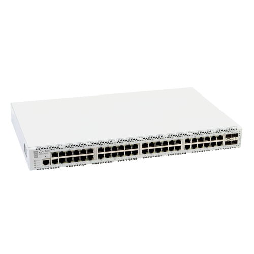 Ethernet-коммутатор MES2448B, 48 портов 10/100/1000 Base-T, 4 порта 10GBase-R (SFP+)/1000Base-X (SFP), L2, 220V AC, 12V DC