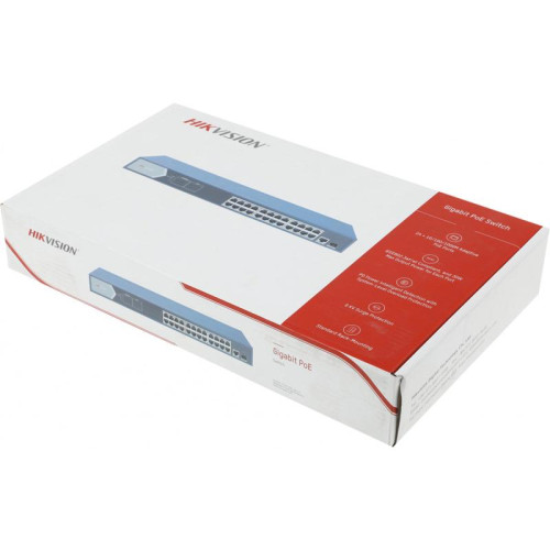 Коммутатор Hikvision DS-3E0526P-E 25x1Гбит/с 1SFP 24PoE+ 270W неуправляемый
