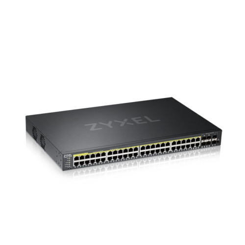 Коммутатор/ ZYXEL NebulaFlex Pro GS2220-50HP Hybrid L2 PoE+ Switch, 19 