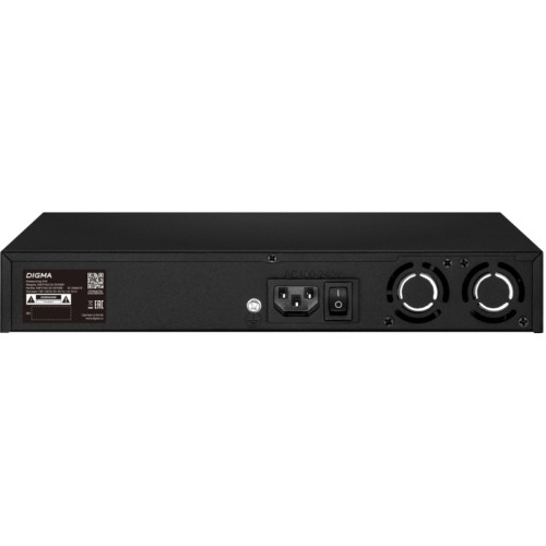 Коммутатор Digma DSP216G-2G-2S-R300 (L2) 18x1Гбит/с 2SFP 16PoE 16PoE+ 2PoE++ 300W неуправляемый