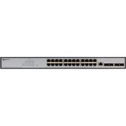 Коммутатор/ Managed L3 Switch 24x1000Base-T PoE, 4x10GBase-X SFP+, PoE Budget 250W, RJ45 Console, 19