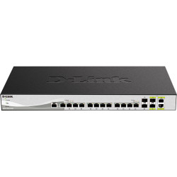 Коммутатор/ DXS-1210-16TC Smart L2+ Switch 12x10GBase-T, 2x10GBase-X SFP+, 2xCombo 10GBase-T/SFP+, CLI, RJ45 Console