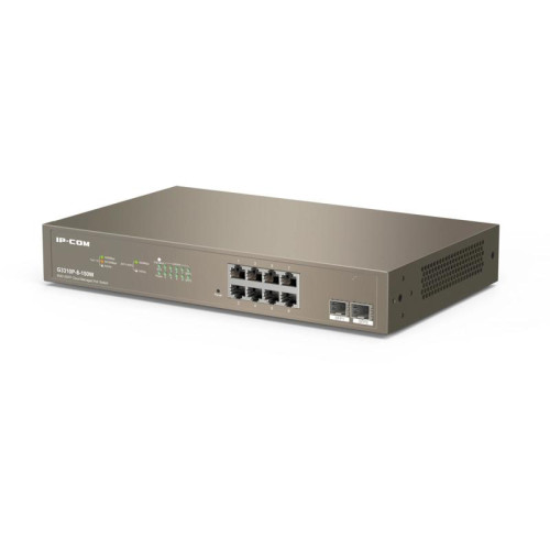 Коммутатор IP-Com G3310P-8-150W (L2) 8x1Гбит/с 2xКомбо(1000BASE-T/SFP) 2SFP 8PoE 130W управляемый