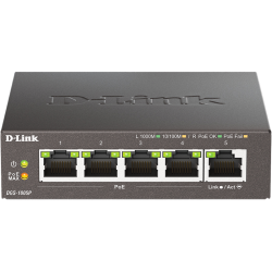 Коммутатор/ Неуправляемый PoE-коммутатор, 5x1000Base-T (4x1000Base-T PoE), PoE-бюджет 60 Вт, корпус металл