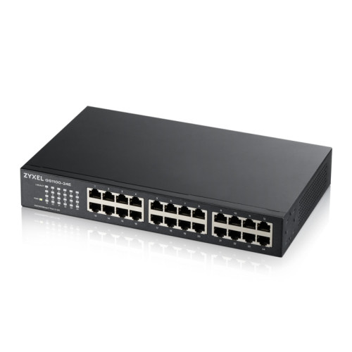 Коммутатор/ ZYXEL GS1100-24E Switch , 24xGE, rack 19 