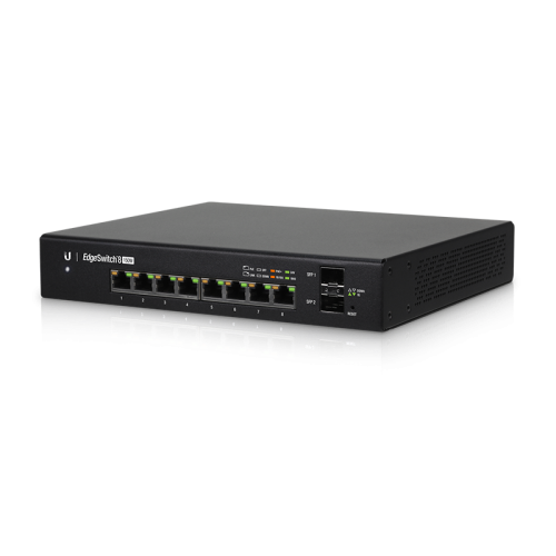 Коммутатор/ Gigabit switch with (8) RJ45 ports, (2) SFP ports, and a 150W power supply