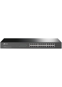 Коммутатор/ 24-port 10/100M Switch, 24 10/100M RJ45 ports, 1U 19-inch rack-mountable steel case