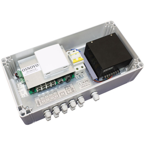 Коммутатор/ OSNOVO Уличный PoE коммутатор на 11 портов, 6 *10/100Base-T с PoE до 30W, 2 x 10/100Base-T с PoE до 60W, 1 *10/100/1000Base-T, 2 SFP 1000Base-X, суммарно PoE до 240W, IP66 Коммутатор/ OSNOVO Уличный PoE коммутатор на 11 портов, 6 *10/100Base-T с PoE до 30W, 2 x 10/100Base-T с PoE до 60W, 1 *10/100/1000Base-T, 2 SFP 1000Base-X, суммарно PoE до 240W, IP66