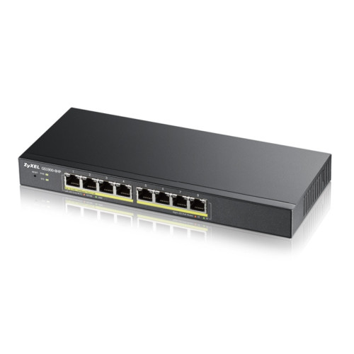 Коммутатор/ Zyxel GS1900-8HP Smart L2 PoE+ Switch , 8xGE PoE+, Desktop, Silent, Budget PoE 70W Коммутатор/ Zyxel GS1900-8HP Smart L2 PoE+ Switch , 8xGE PoE+, Desktop, Silent, Budget PoE 70W