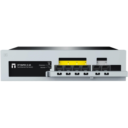Коммутатор/ Неуправляемый PoE коммутатор Fast Ethernet netis ST106PDI-2-65, 4 порта 100 Мбит/с PoE+, 2 порта 100 Мбит/с RJ45 Uplink, БП 65 Вт