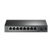 8-port 10/100M PoE Switch, 8 10/100M RJ45 ports including 4 PoE ports, steel case