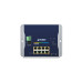 коммутатор/ PLANET WGS-5225-8P2S IP30, IPv6/IPv4, L2+ 8-Port 10/100/1000T 802.3at PoE + 2-Port 1G/2.5G SFP Wall-mount Managed Switch (-40~75 degrees C, dual power input on 48-56VDC terminal block and power jack, ERPS Ring, 1588, Modbus TCP, ONVIF, SNMPv3,