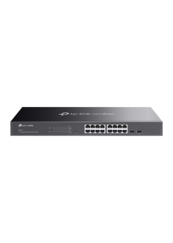 Коммутатор/ Jetstream 16-port gigabit smart switch with 2-gigabit uplink ports, 16 10/100/1000Mbps RJ-45 ports, 2 1000Mbps SFP slots, abundant L2/L2+ features, rack-mountable, support Omada SDN mode and individual mode