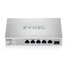 Коммутатор/ Мультигигабитный коммутатор Zyxel XMG-105, 5xRJ-45: 1/2.5G, 1xSFP+, настольный, бесшумный
