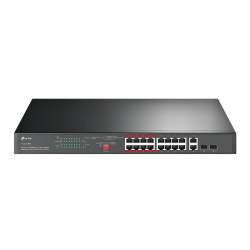 Коммутатор/ 16-Port PoE+ Switch, 16 10/100Mbps RJ45 Ports, 2 Combo RJ-45/SFP Slots, 192W PoE Power