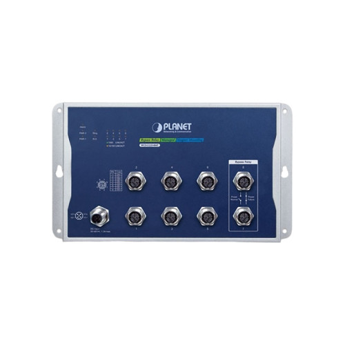 коммутатор/ PLANET WGS-5225-8MT IP40, IPv6/IPv4 Industrial L2+ 8-Port 10/100/1000T M12 Wall-mount Managed Switch(-40~75 degrees C, X-coded M12, Relay Bypass function with two M12 ports, dual power input 12-48VDC, ERPS Ring, 1588 TC, Modbus TCP, Cybersecur коммутатор/ PLANET WGS-5225-8MT IP40, IPv6/IPv4 Industrial L2+ 8-Port 10/100/1000T M12 Wall-mount Managed Switch(-40~75 degrees C, X-coded M12, Relay Bypass function with two M12 ports, dual power input 12-48VDC, ERPS Ring, 1588 TC, Modbus TCP, Cybersecur