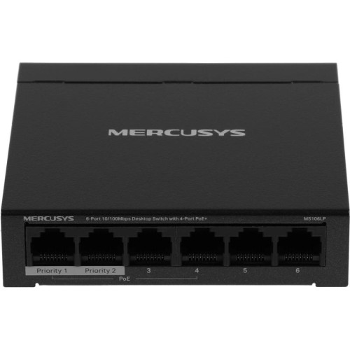 Коммутатор Mercusys MS106LP (L2) 6x100Мбит/с 4PoE+ 40W неуправляемый