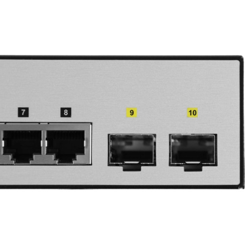 Коммутатор/ Smart L2 Switch 8х1000Base-T PoE, 2х1000Base-X SFP, PoE Budget 130W, Compact CLI
