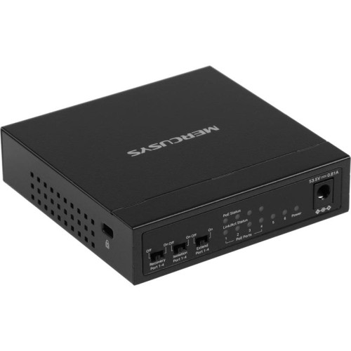 Коммутатор Mercusys MS106LP (L2) 6x100Мбит/с 4PoE+ 40W неуправляемый