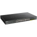 Коммутатор/ DGS-1250-28XMP Smart L2 Switch 24x1000Base-T PoE, 4х10GBase-X SFP+, PoE Budget 370W, CLI, RJ45 Console