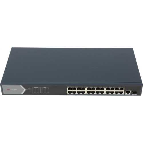 Коммутатор Hikvision DS-3E0526P-E 25x1Гбит/с 1SFP 24PoE+ 270W неуправляемый