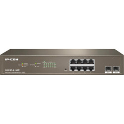Коммутатор IP-Com G3310P-8-150W (L2) 8x1Гбит/с 2xКомбо(1000BASE-T/SFP) 2SFP 8PoE 130W управляемый