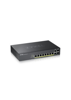 Коммутатор/ ZYXEL NebulaFlex Pro GS2220-10HP Hybrid L2 PoE+ Switch, 19 