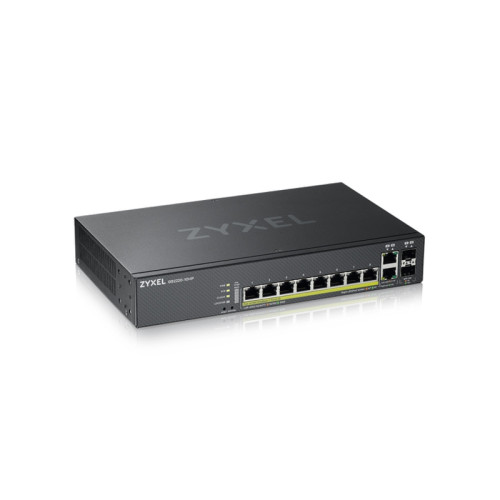 Коммутатор/ ZYXEL NebulaFlex Pro GS2220-10HP Hybrid L2 PoE+ Switch, 19 