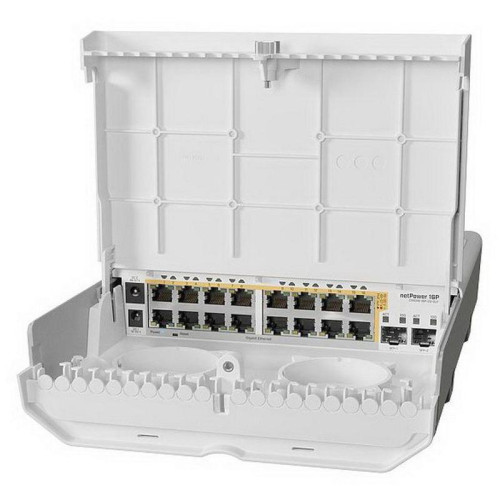 Коммутатор MikroTik netPower 16P CRS318-16P-2S+OUT (L3) 16x1Гбит/с 2SFP+ 16PoE 300W управляемый