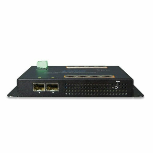 WGS-4215-8T2S индустриальный коммутатор/ IP30, IPv6/IPv4, 8-Port 1000TP + 2-Port 100/1000F SFP Wall-mount Managed Ethernet Switch (-40 to 75 C), dual redundant power input on 12-48VDC / 24VAC terminal block and power jack, SNMPv3, 802.1Q VLAN, IGMP Snoopi WGS-4215-8T2S индустриальный коммутатор/ IP30, IPv6/IPv4, 8-Port 1000TP + 2-Port 100/1000F SFP Wall-mount Managed Ethernet Switch (-40 to 75 C), dual redundant power input on 12-48VDC / 24VAC terminal block and power jack, SNMPv3, 802.1Q VLAN, IGMP Snoopi