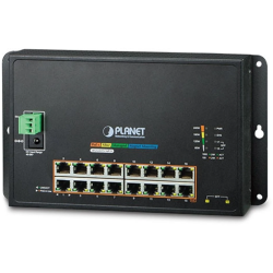 коммутатор/ PLANET WGS-4215-16P2S IP40, IPv6/IPv4, 16-Port 1000T 802.3at PoE + 2-Port 100/1000X SFP Wall-mount Managed Ethernet Switch (-10 to 60 C, dual power input on 48-56VDC terminal block and power jack, SNMPv3, 802.1Q VLAN, IGMP Snooping, SSL, SSH, 