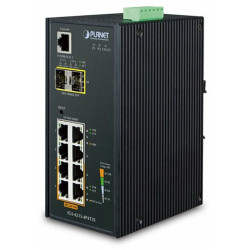 коммутатор/ PLANET IP30 Industrial L2/L4 4-Port 10/100/1000T 802.3at PoE + 4-Port 10/100/100T + 2-Port 100/1000X SFP Managed Switch (-40~75 degrees C), dual redundant power input on 48~56VDC terminal block, SNMPv3, 802.1Q VLAN, IGMP Snooping, SSL, SSH, AC