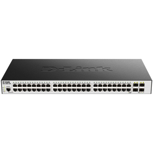 Коммутатор/ DGS-3000-52X/B Managed L2 Switch 48x1000Base-T, 4x10GBase-X SFP+, Surge 6KV, CLI, RJ45 Console, RPS, Dying Gasp