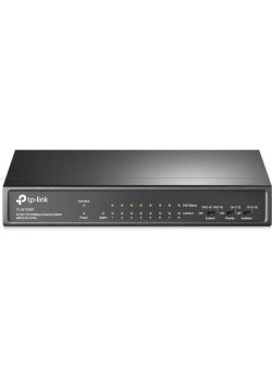 Коммутатор/ 9-port 10/100Mbps unmanaged switch with 8 PoE+ ports, compliant with 802.3af/at PoE