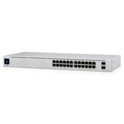 Коммутатор Ubiquiti UniFi Switch 24 PoE  USW-24-POE  Ubiquiti PoE-коммутатор в стойку, 24х 1G RJ45, 2х SFP, раздача 95  USW-24-POE  Вт (028554) {2}