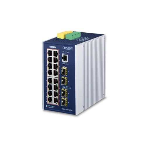 коммутатор/ PLANET IGS-6325-16P4S IP30 DIN-rail Industrial L3 16-Port 10/100/1000T 802.3at PoE + 4-port 1G/2.5G SFP Full Managed Switch (-40 to 75 C, dual redundant power input on 48~56VDC terminal block, DIDO, ERPS Ring, 1588, Modbus TCP, ONVIF, Cybersec коммутатор/ PLANET IGS-6325-16P4S IP30 DIN-rail Industrial L3 16-Port 10/100/1000T 802.3at PoE + 4-port 1G/2.5G SFP Full Managed Switch (-40 to 75 C, dual redundant power input on 48~56VDC terminal block, DIDO, ERPS Ring, 1588, Modbus TCP, ONVIF, Cybersec