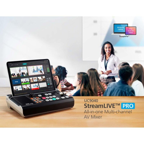 StreamLIVE™ HD Многоканальный AV-микшер StreamLIVE ™ PRO 1x4K + 3x1080p HDMI IN / 2x6,5MIC/ StreamLIVE™ PRO Multi-Channel AV Mixer 1x4K+3x1080p HDMI IN/2x6.5MIC
