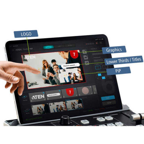 StreamLIVE™ HD Многоканальный AV-микшер StreamLIVE ™ PRO 1x4K + 3x1080p HDMI IN / 2x6,5MIC/ StreamLIVE™ PRO Multi-Channel AV Mixer 1x4K+3x1080p HDMI IN/2x6.5MIC