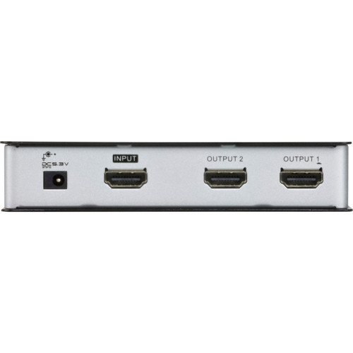 Разветвитель, электрон., HDMI, 1> 2Устройства,  20 метр.(24AWG)/15 метр.(28AWG), F, без шнуров, Б.П. 220> 5.3V, (до 1920x1200 60Hz HDMI 1.3b/HDCP 1.1 HDTV 480p/720p/1080i/1080pкаскад до 3-хУровней)  [VS182]/ 2 PORT HDMI Splitter W/1.8M W/230V ADP