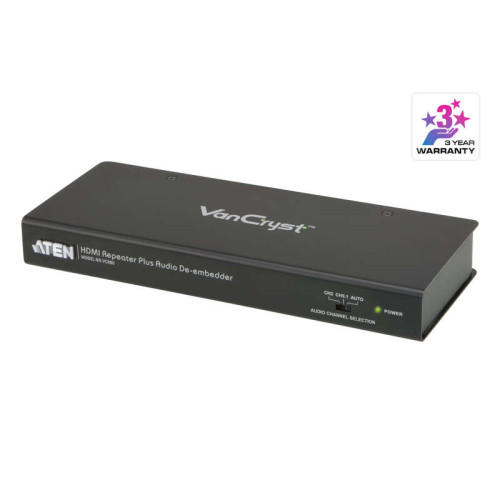 Конвертер, HDMI=>HDMI+AUDIO, HDMI>HDMI+TOSLINK(Optical)+RCA(Coaxial)+2xRCA(Stereo), Female, Б.П. 5.3V/ HDMI REPEATER PLUS AUDIO DE-EMBEDDER