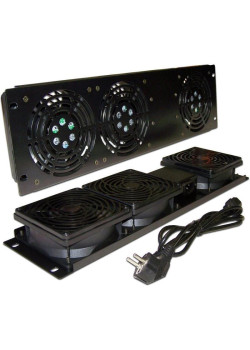 Блок вентиляторов Lanmaster (TWT-CB-FANV3-RACK) 3 вент. черный (упак.:1шт)