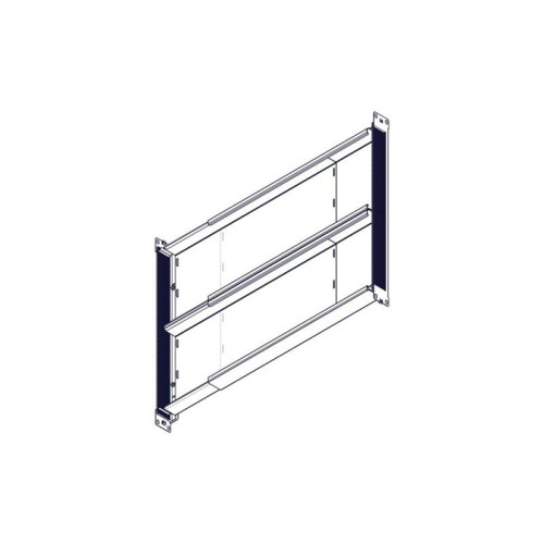 Longitudinal cable channel for cabinets of the Uniprom series, 1U, black