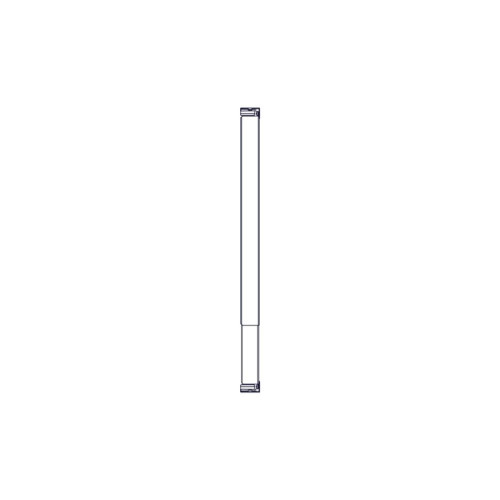 Longitudinal cable channel for cabinets of the Uniprom series, 1U, black
