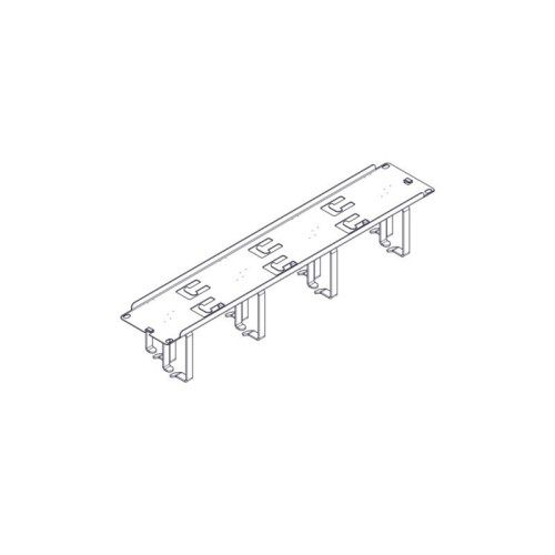Horizontal Cable Organizer Uniprom Series, 2U, Steel Rings, 2 Rows