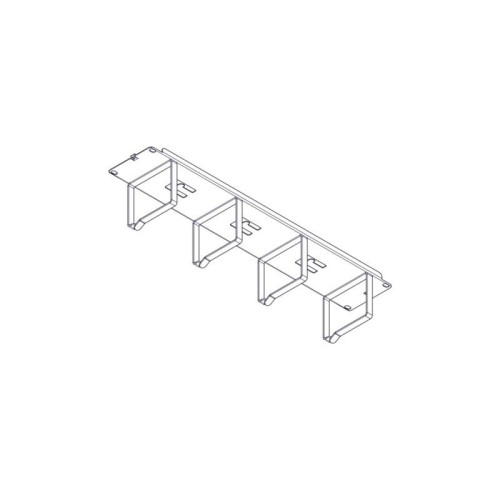 Horizontal Cable Organizer Uniprom Series, 2U, Steel Rings
