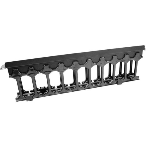 Кабельный органайзер горизонтальный ЦМО ГКО-П-1-9005 пальцы 1U шир.:19