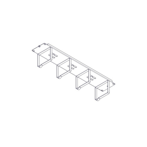 Horizontal Cable Organizer Uniprom Series, 2U, Steel Rings