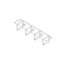 Horizontal Cable Organizer Uniprom Series, 2U, Steel Rings